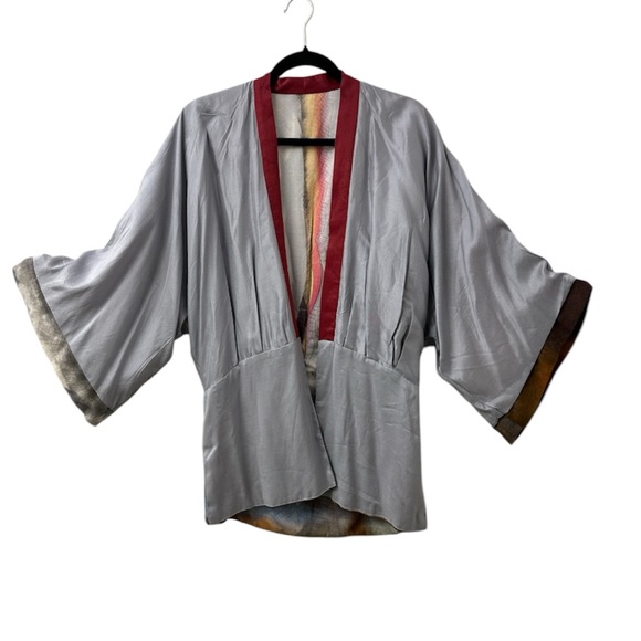 Anthropologie Sunfall BL-NK LONDON Watercolor Kimono Cardigan Boho Sz S - Picture 4 of 6